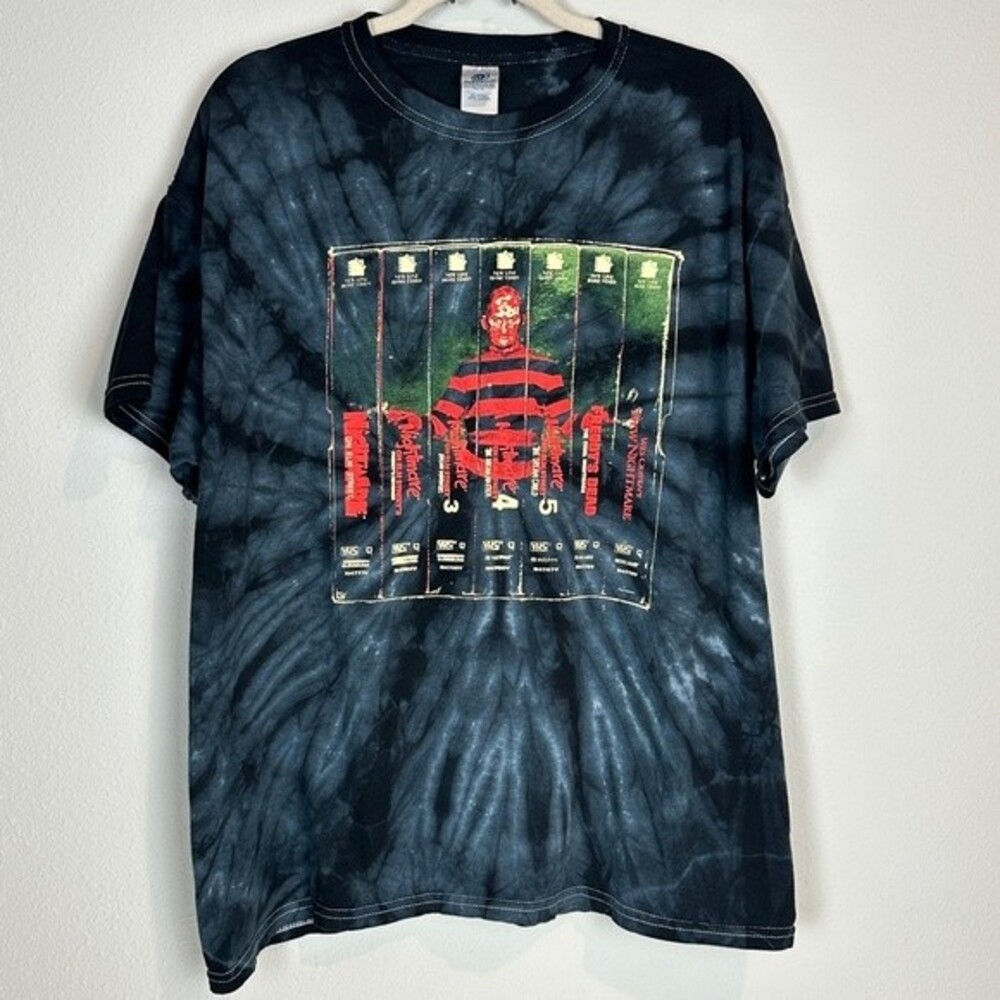 Nightmare on Elm Street Black Tie-Dyed Graphic T-shirt XL